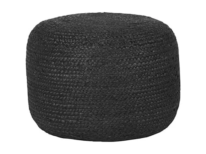 LABEL51 Pouf Jute 50x35 cm Schwarz
