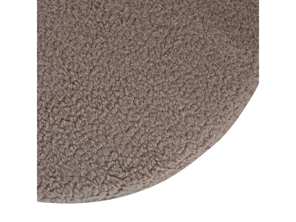 Poef Pot 40x40x40 cm teddystof zwart en beige