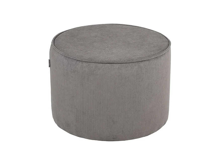 Pouf Tibo 55x55x40 cm Corde côtelée Gris foncé