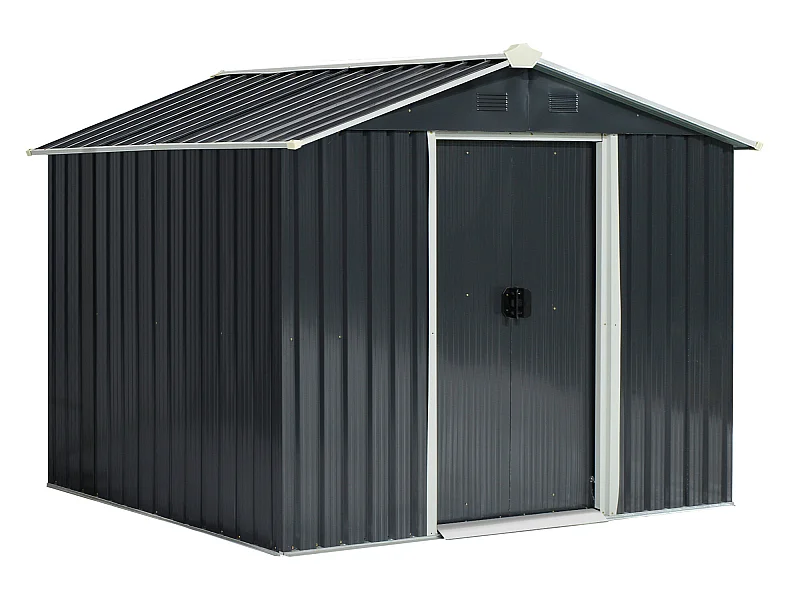 Caseta de jardín gris 236x174x190 cm Outsunny