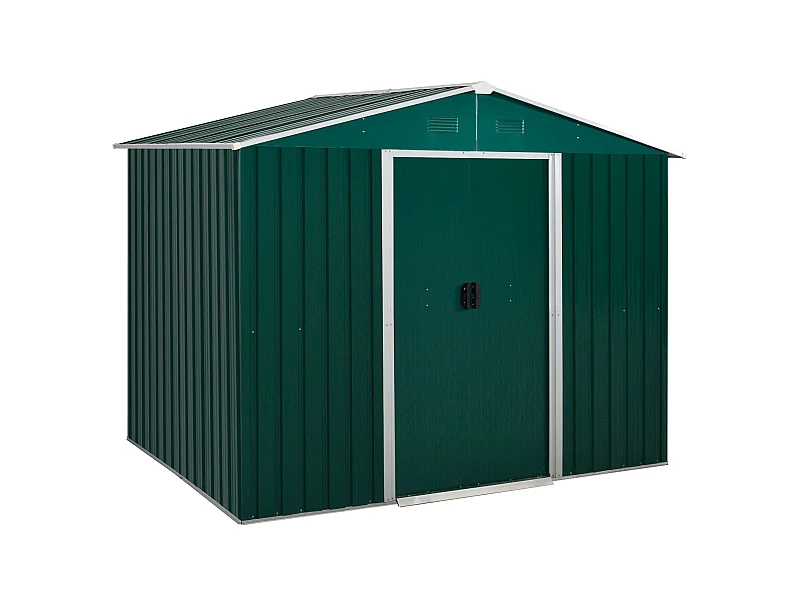 Caseta de jardín verde 236x174x190 cm Outsunny