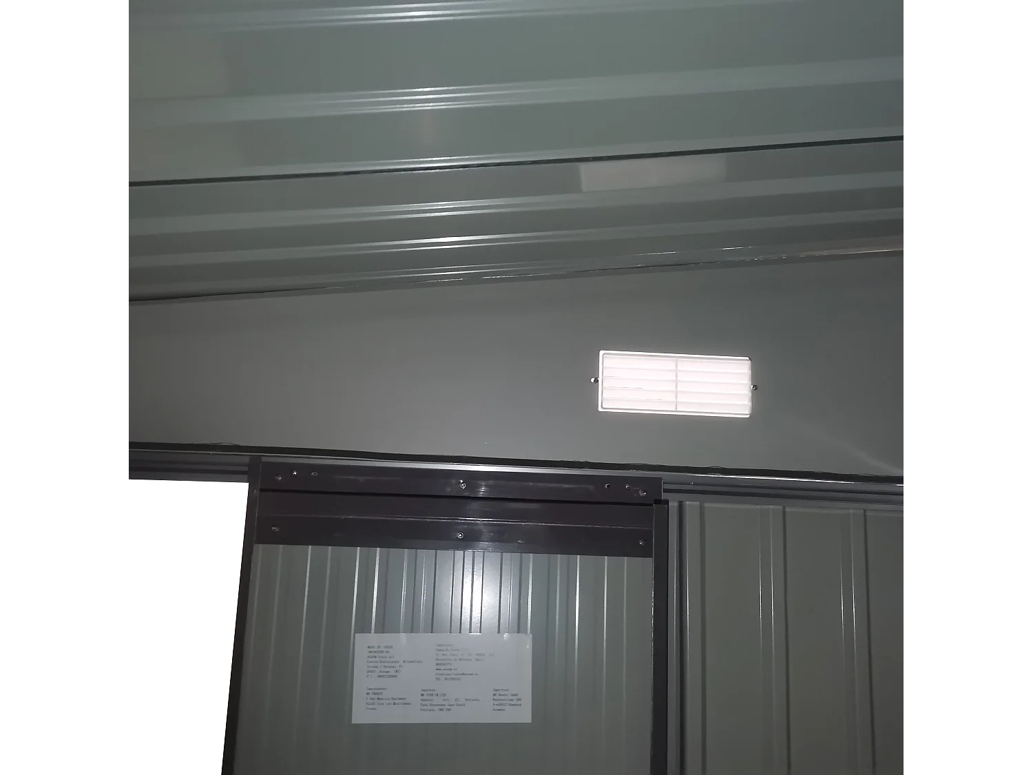 Cobertizo de jardín gris 280x345x201 cm Outsunny