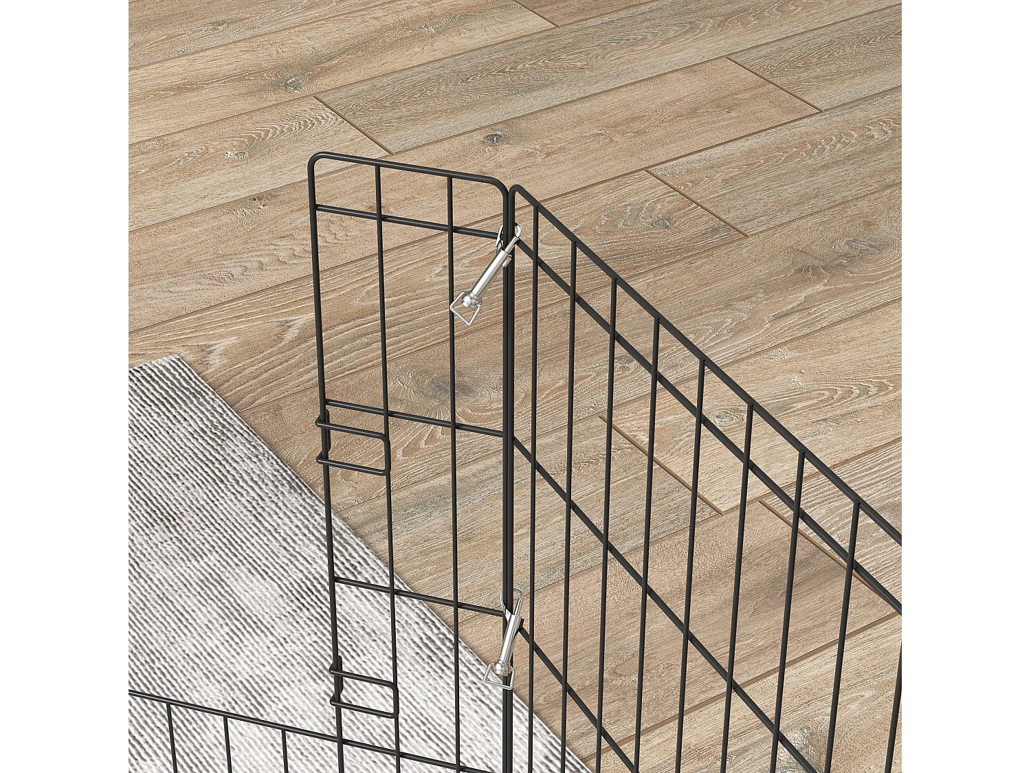 Parque para perros negro 61x61 cm PawHut