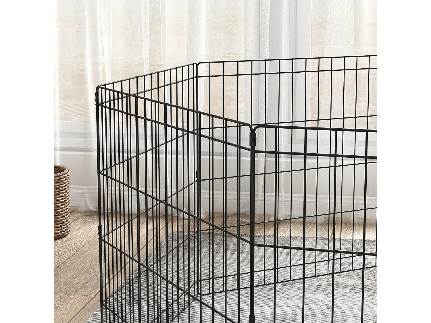 Parque para perros negro 61x61 cm PawHut