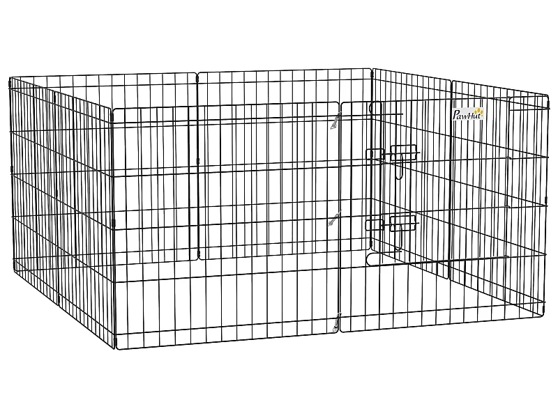 Parque para perros negro 61x61 cm PawHut