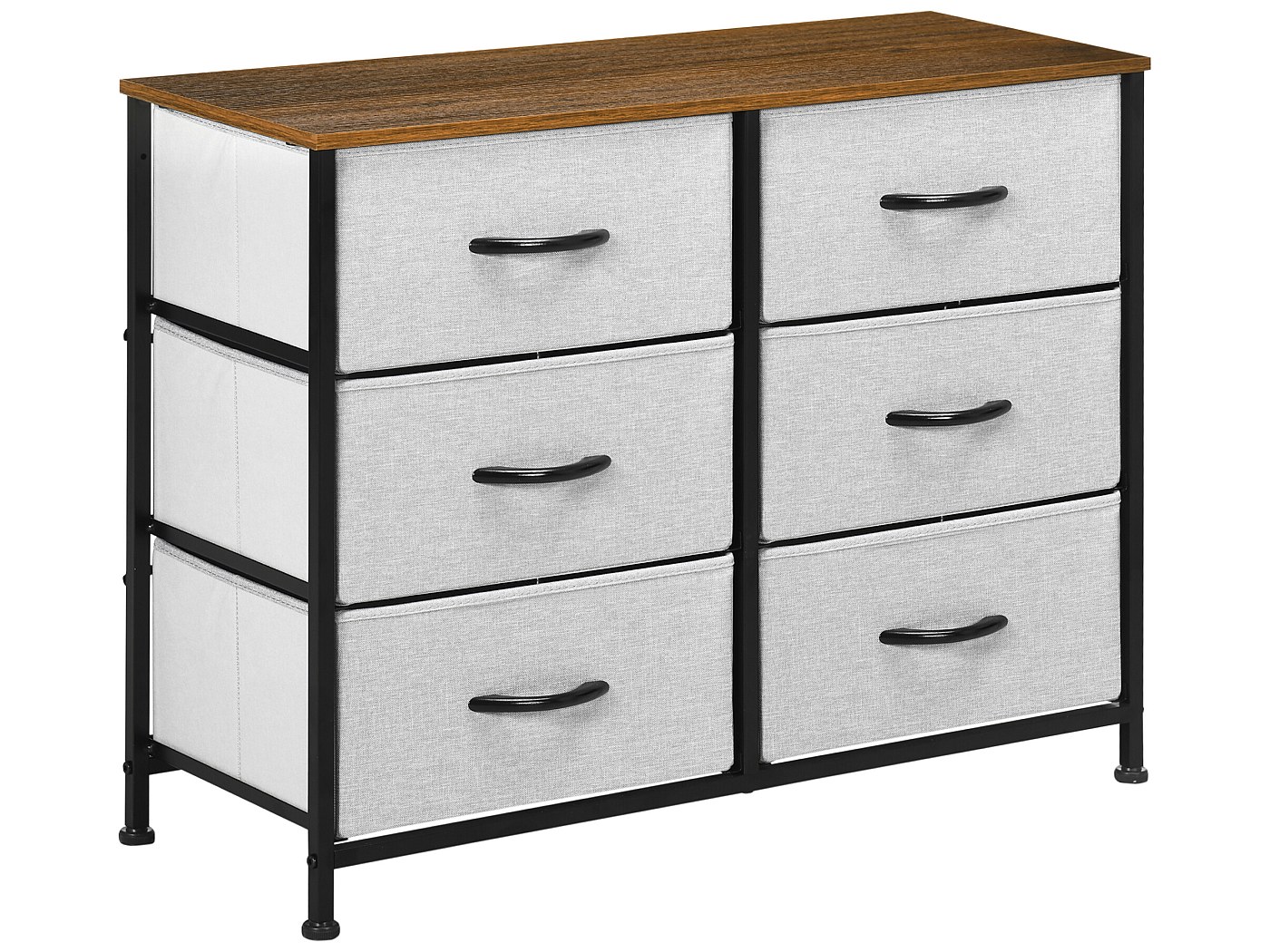 Cajonera de tela gris 80x30x62.5 cm