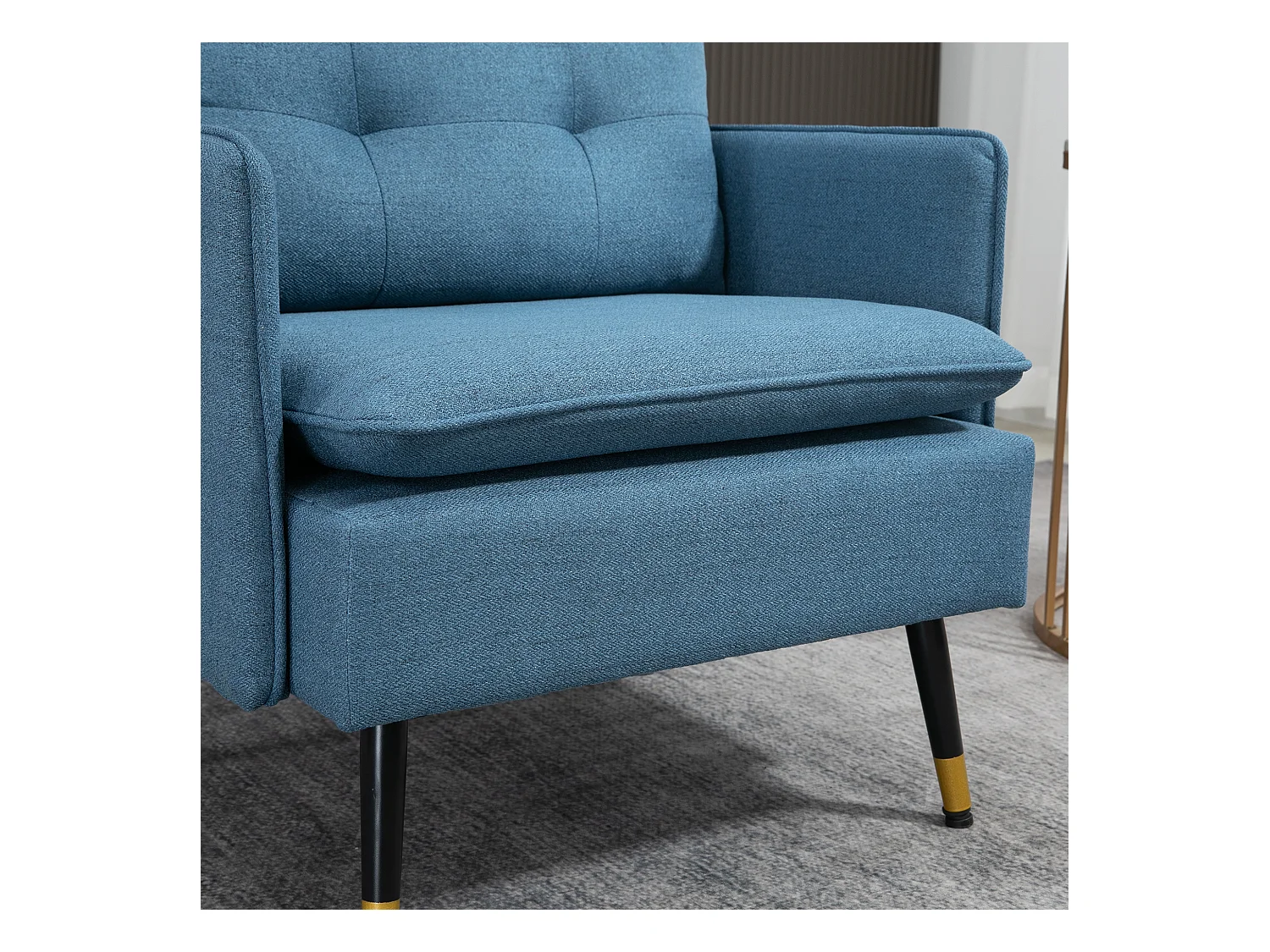 Butaca de salón azul 76x68x80 cm HOMCOM