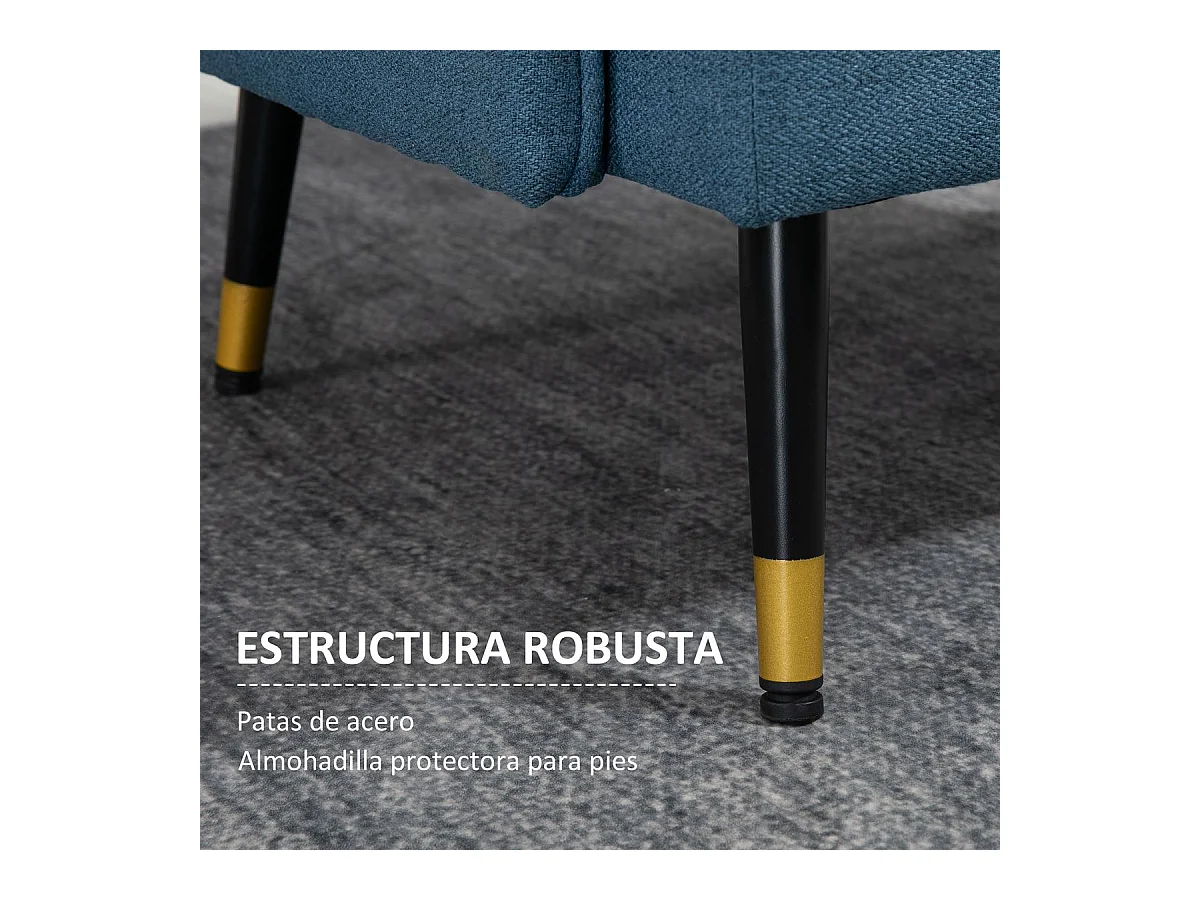 Butaca de salón azul 76x68x80 cm HOMCOM