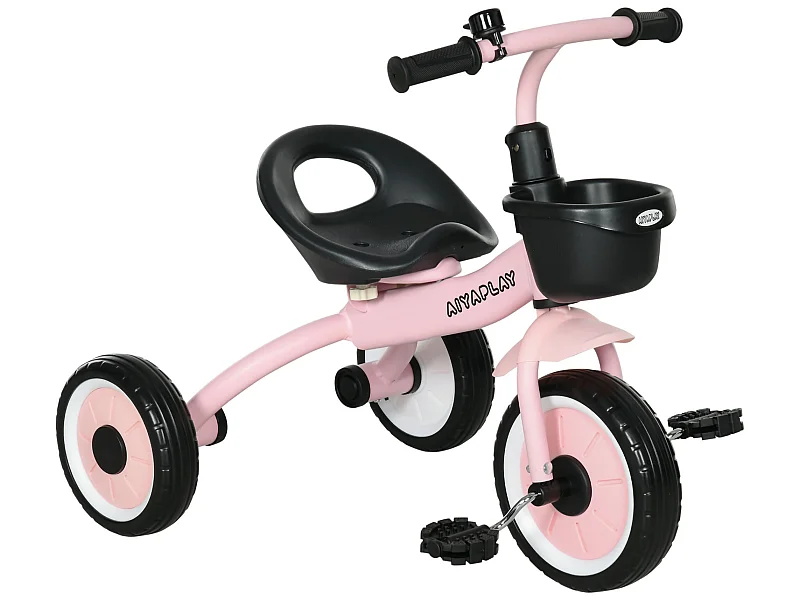 Triciclo para niños rosa 70.5x50x58 cm AIYAPLAY