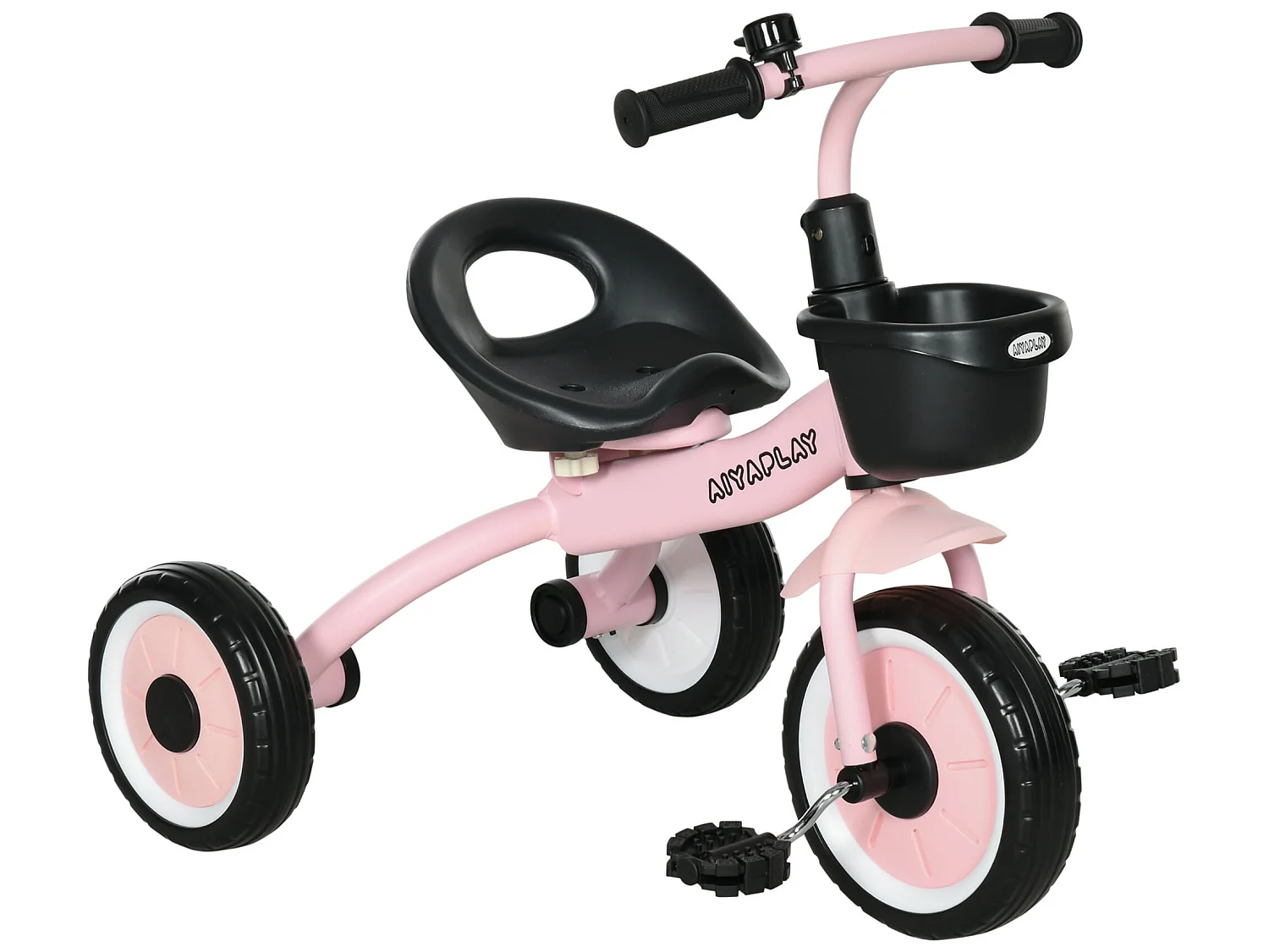 Triciclo para niños rosa 70.5x50x58 cm AIYAPLAY