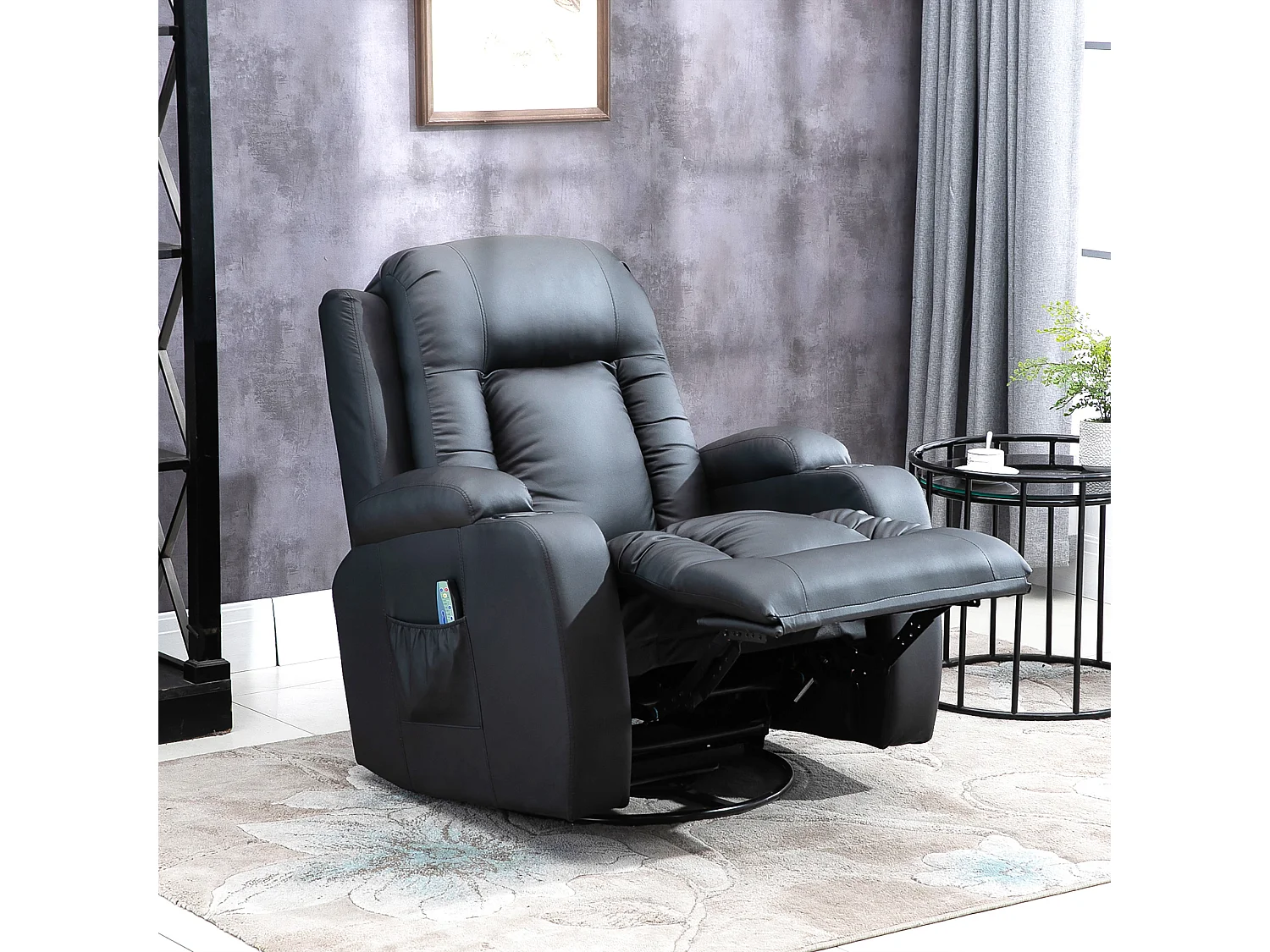 Sillón de masaje negro 85x94x104 cm HOMCOM