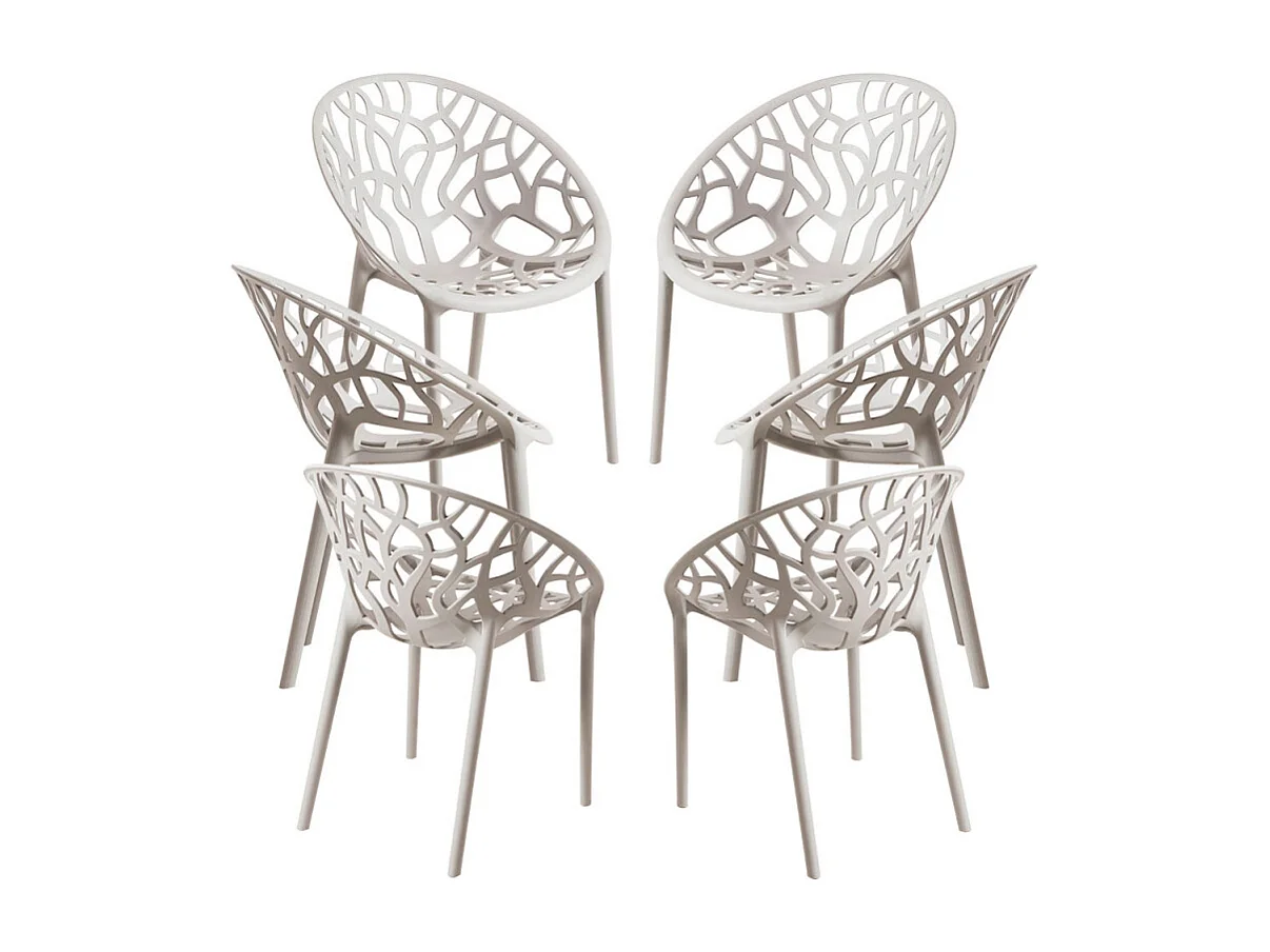 Packs Sillas Jardín - Pack 6 Sillas Nido - Gris claro