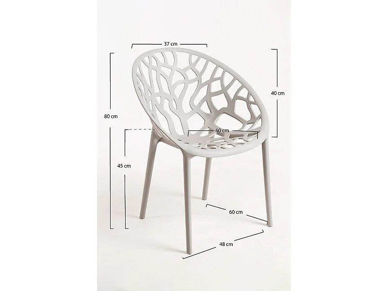 Packs Sillas Jardín - Pack 6 Sillas Nido - Gris claro