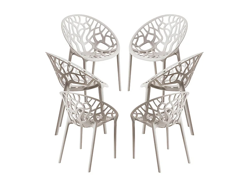 Packs Sillas Jardín - Pack 6 Sillas Nido - Gris claro