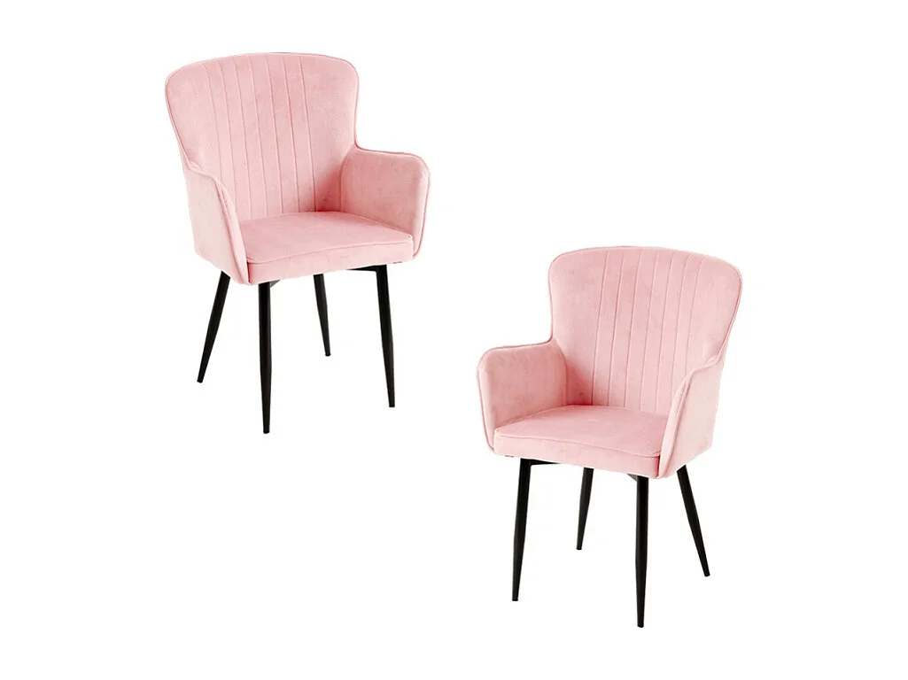 Packs Sillas Comedor - Pack 2 Sillas Dalye Terciopelo - Rosa