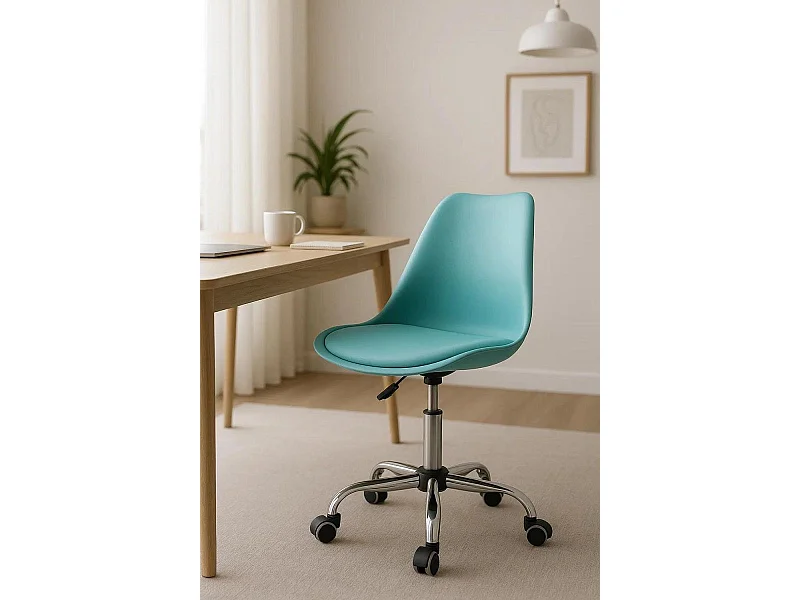 Silla de Oficina Neo en Aguamarina - Máxima Ergonomía - Ideal para Escritorio y Gaming