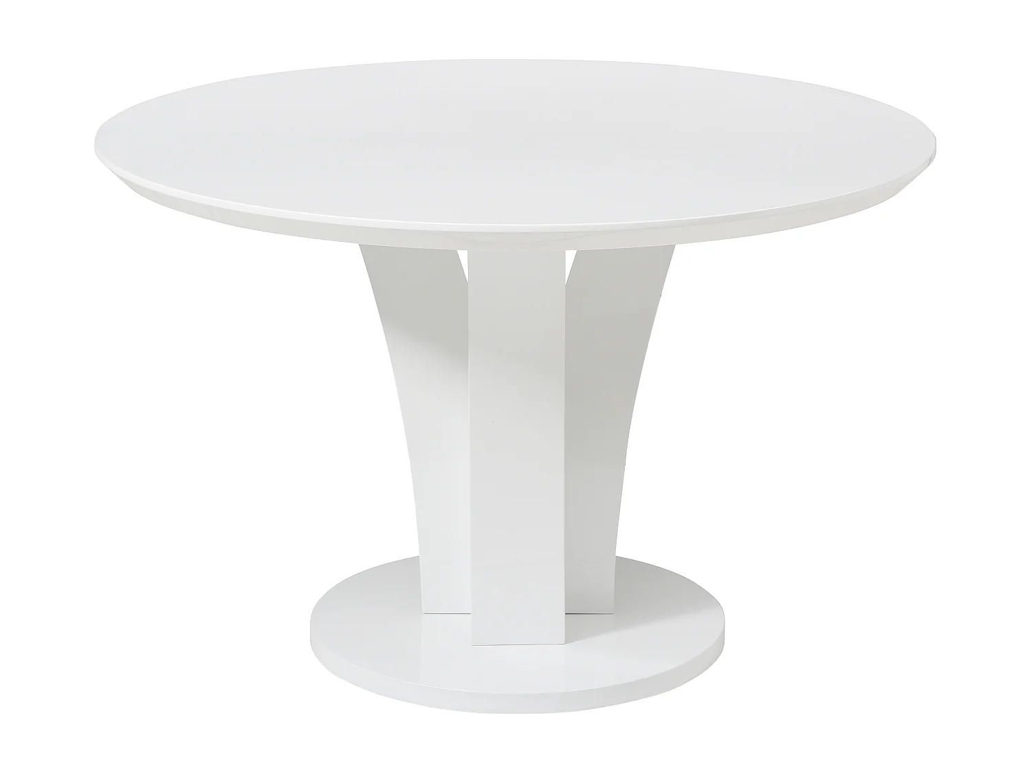 Tavolo da pranzo tondo 4 persone in MDF Bianco laccato  - VIALETA