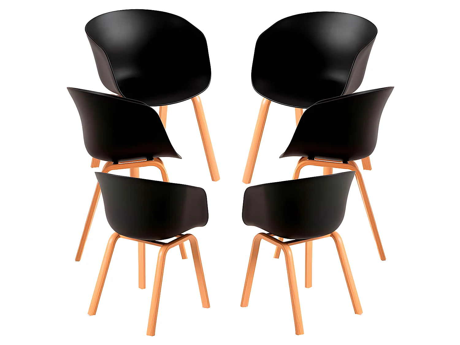 Packs Sillas Comedor - Pack 6 Sillas Hema - Negro