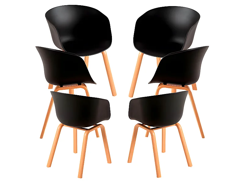 Packs Sillas Comedor - Pack 6 Sillas Hema - Negro