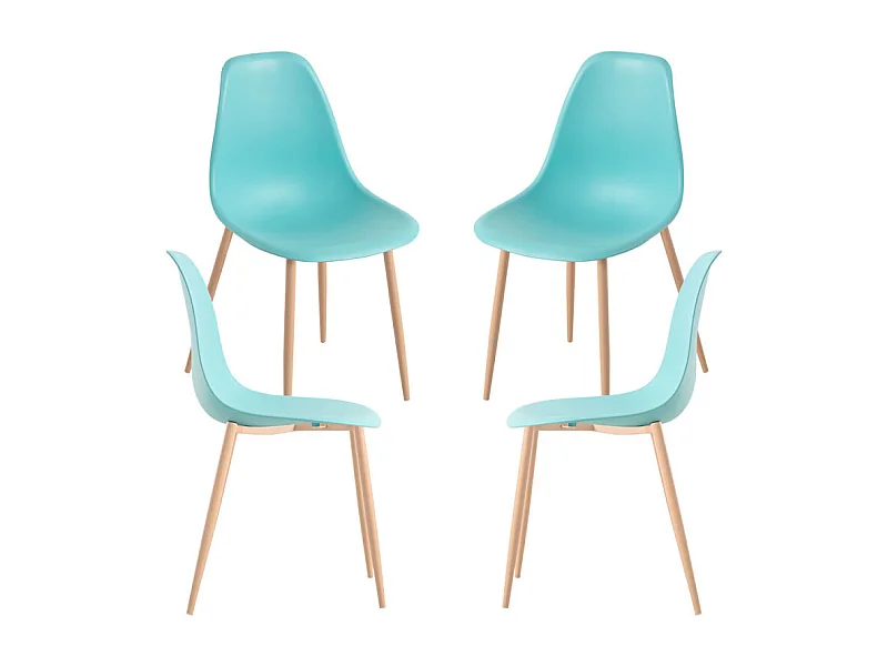Packs Sillas Comedor - Pack 4 Sillas Mykle - Aguamarina