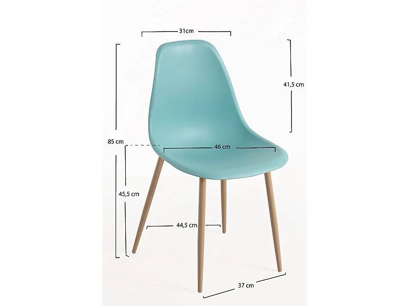 Packs Sillas Comedor - Pack 4 Sillas Mykle - Aguamarina