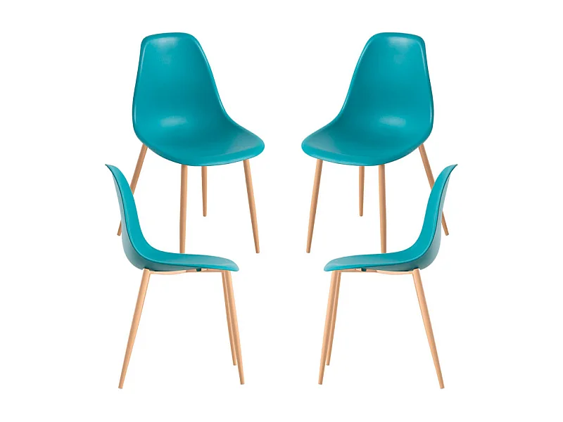 Packs Sillas Comedor - Pack 4 Sillas Mykle - Verde azulado