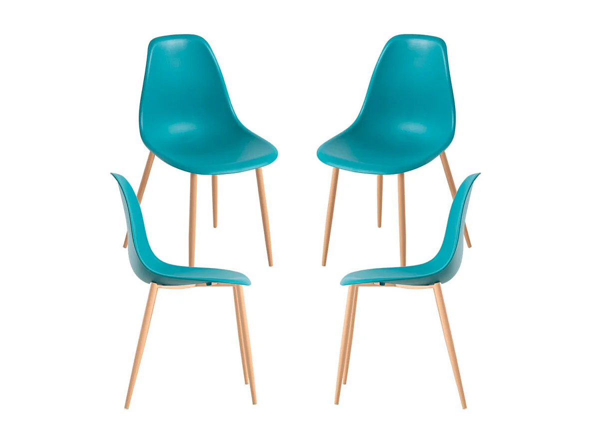Packs Sillas Comedor - Pack 4 Sillas Mykle - Verde azulado
