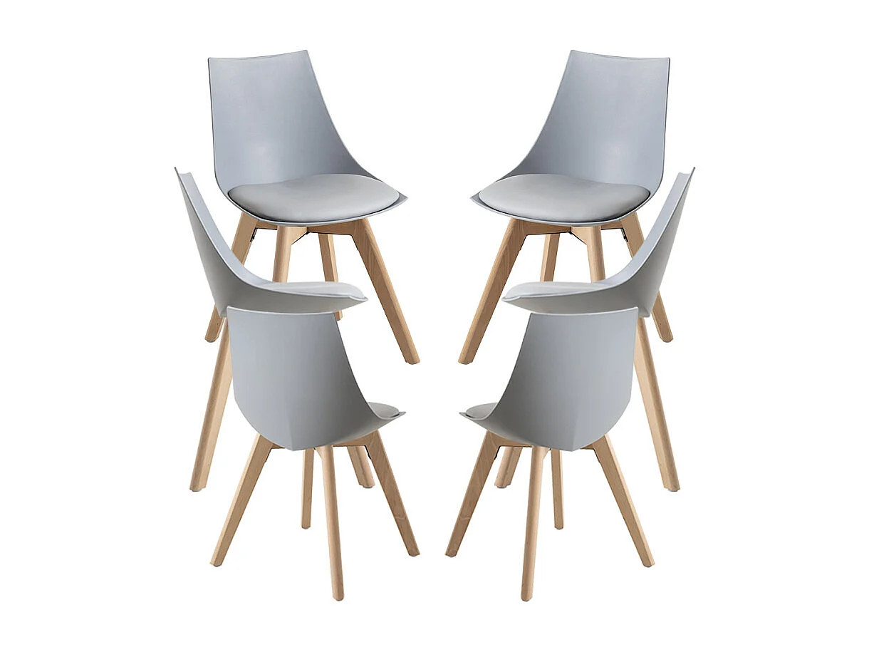 Packs Sillas Comedor - Pack 6 Sillas Blok - Gris claro