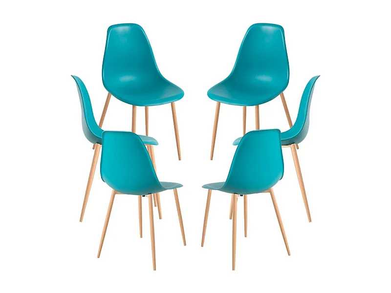 Packs Sillas Comedor - Pack 6 Sillas Mykle - Verde azulado