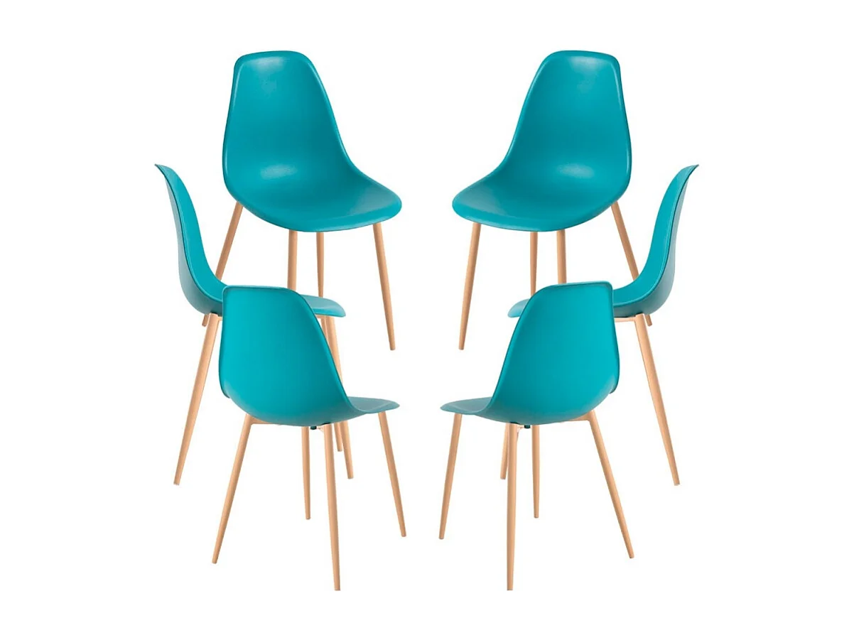Packs Sillas Comedor - Pack 6 Sillas Mykle - Verde azulado