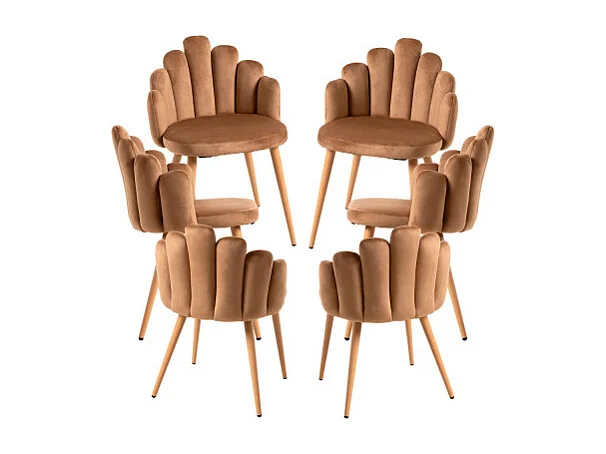 Packs Sillas Comedor - Pack 6 Sillas Hand Terciopelo - Marrón