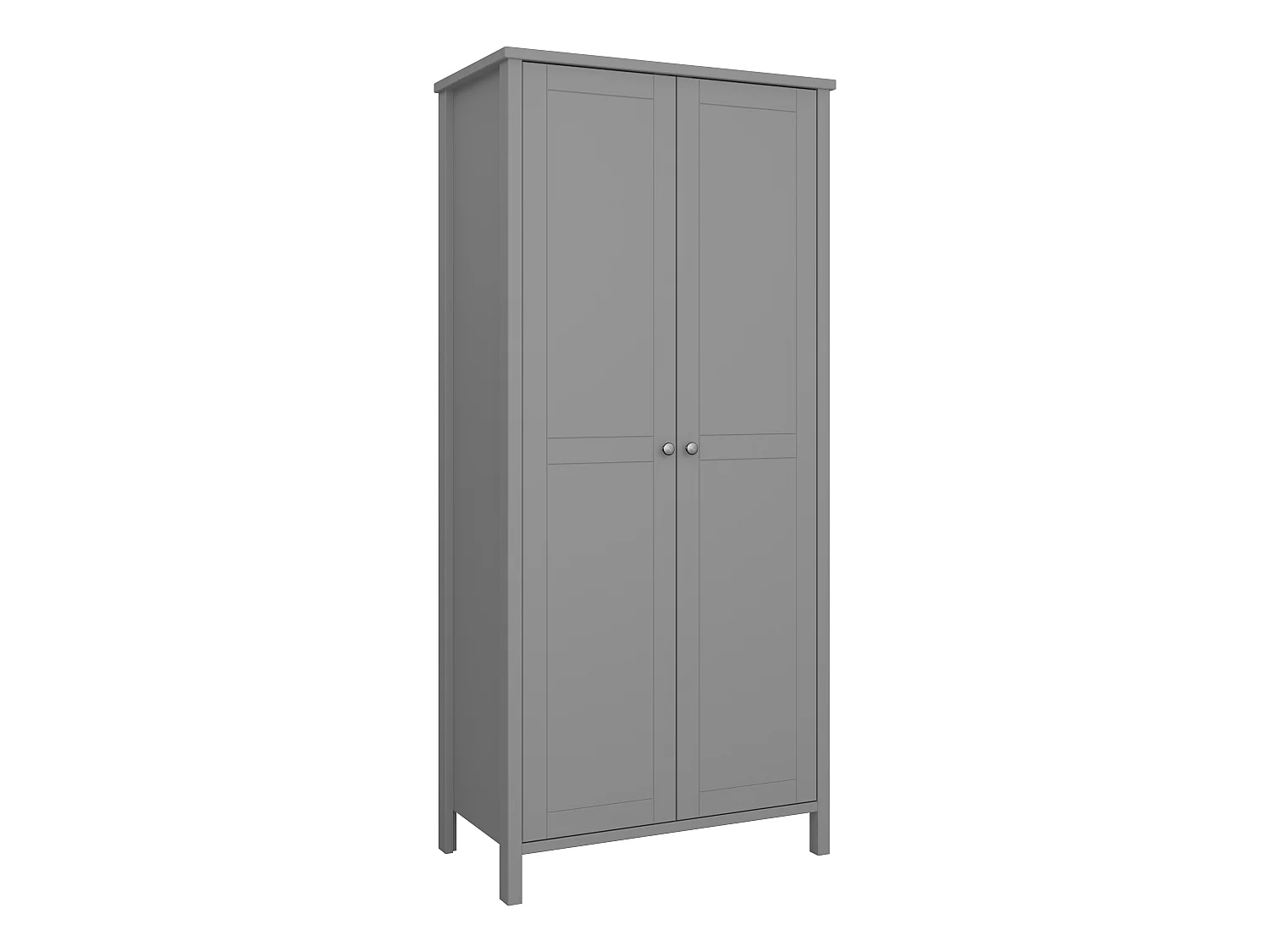 Trone kledingkast 2 deuren, grijs gelakt.