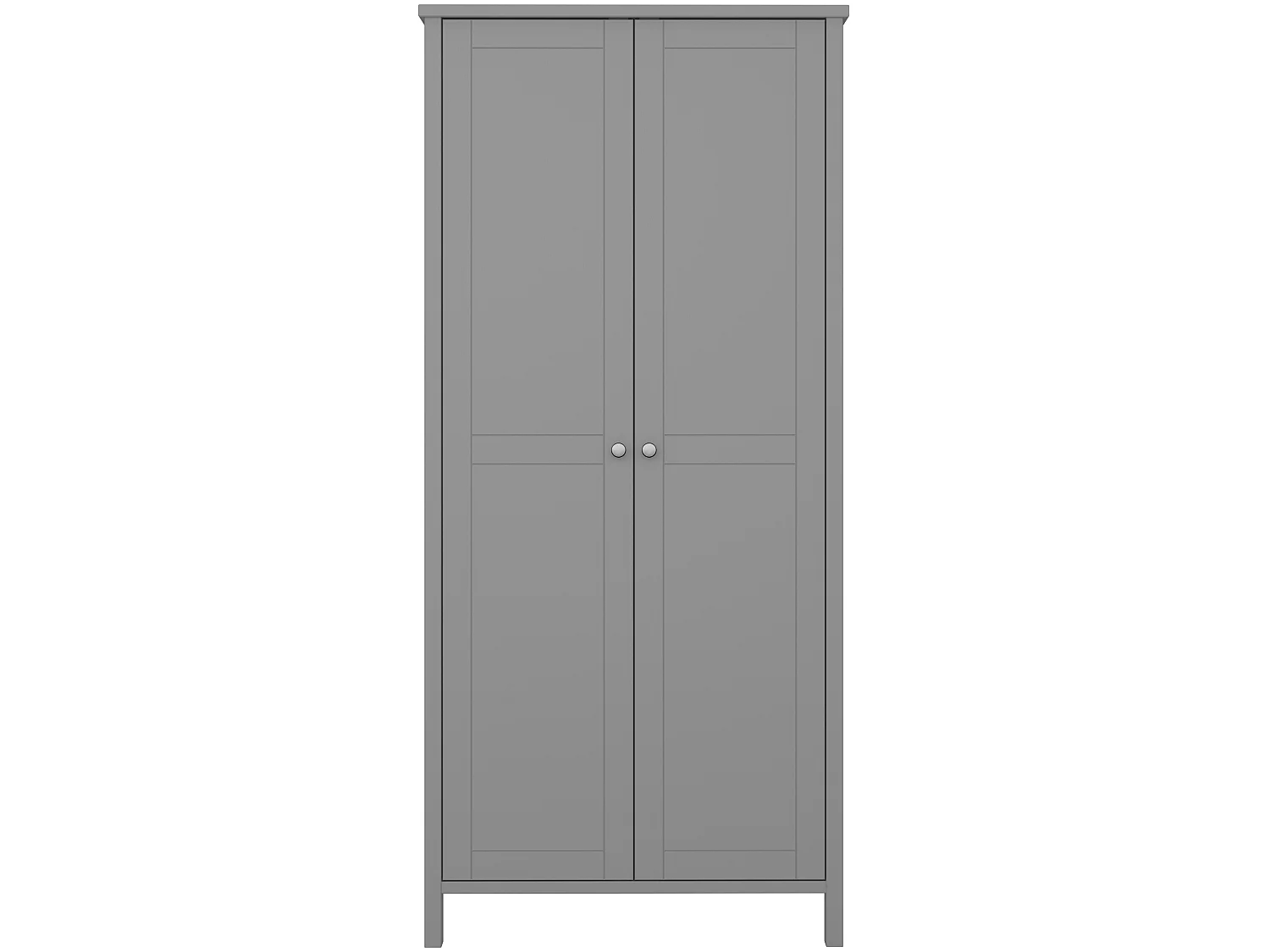 Trone kledingkast 2 deuren, grijs gelakt.