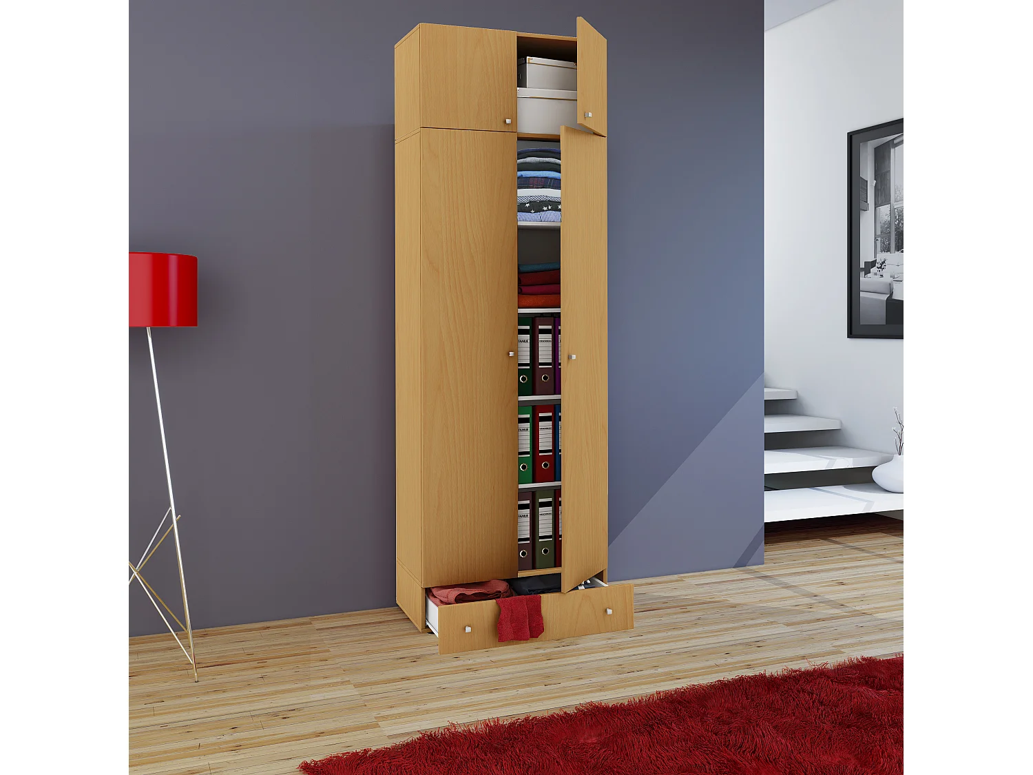 Wardrobe Vandol Book W. 70 x H. 238 x D. 40 cm