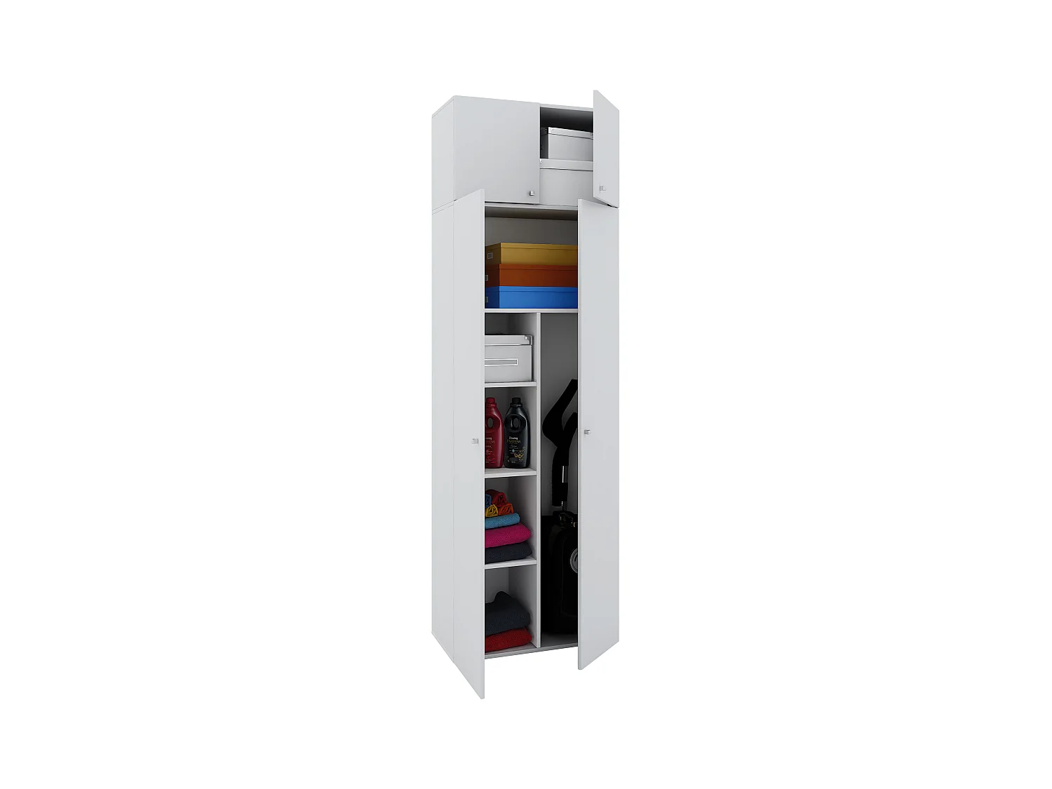 Multi-purpose cabinets Vandol White W. 70 x H. 218 x D. 40 cm