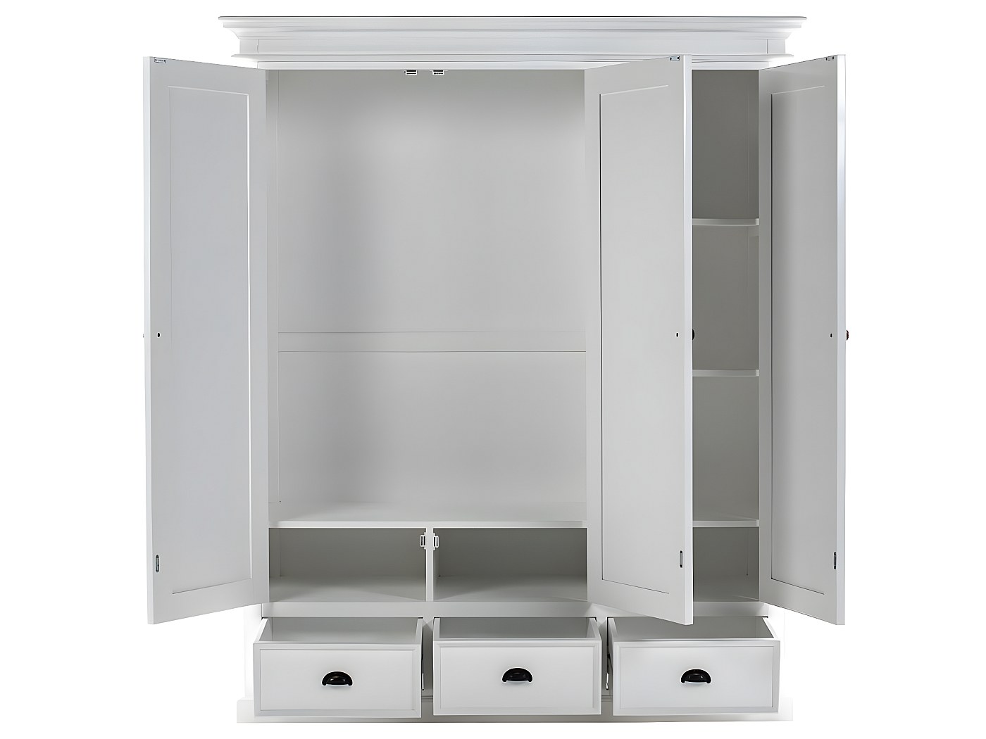 Halifax armoire de rangement 3 portes og 3 tiroirs blanc.