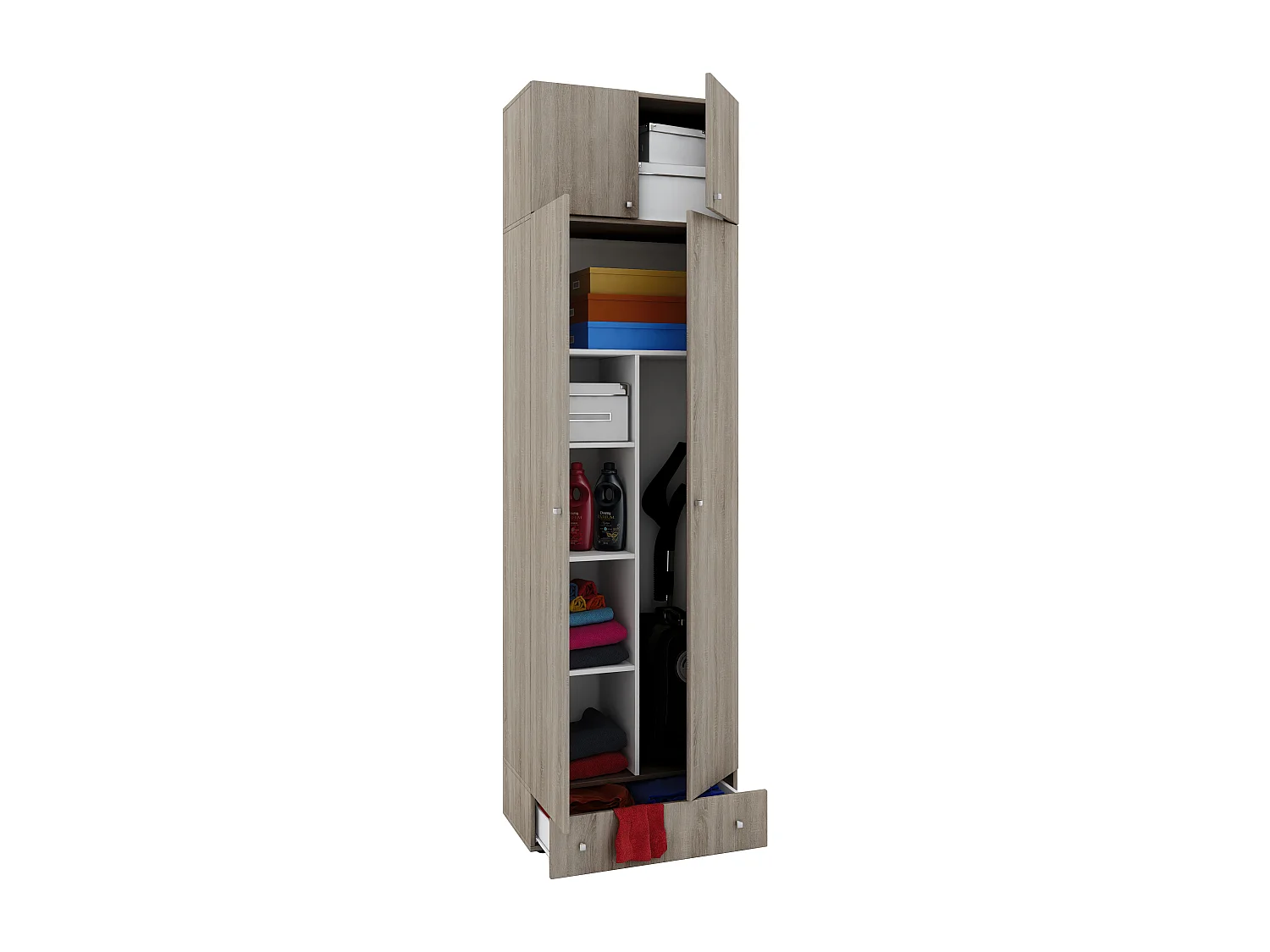 Multi-purpose cabinets Vandol Sonoma Oak W. 70 x H. 237 x D. 40 cm