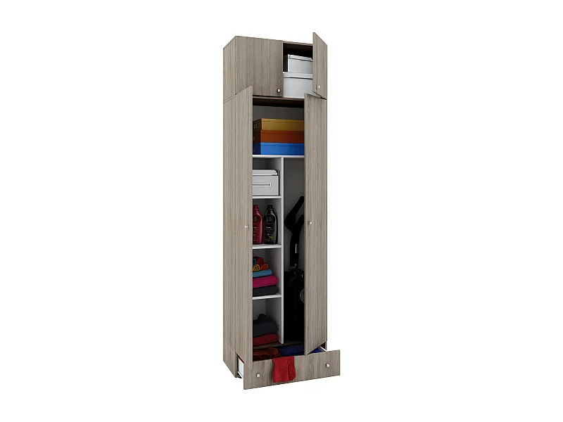 Multi-purpose cabinets Vandol Sonoma Oak W. 70 x H. 237 x D. 40 cm