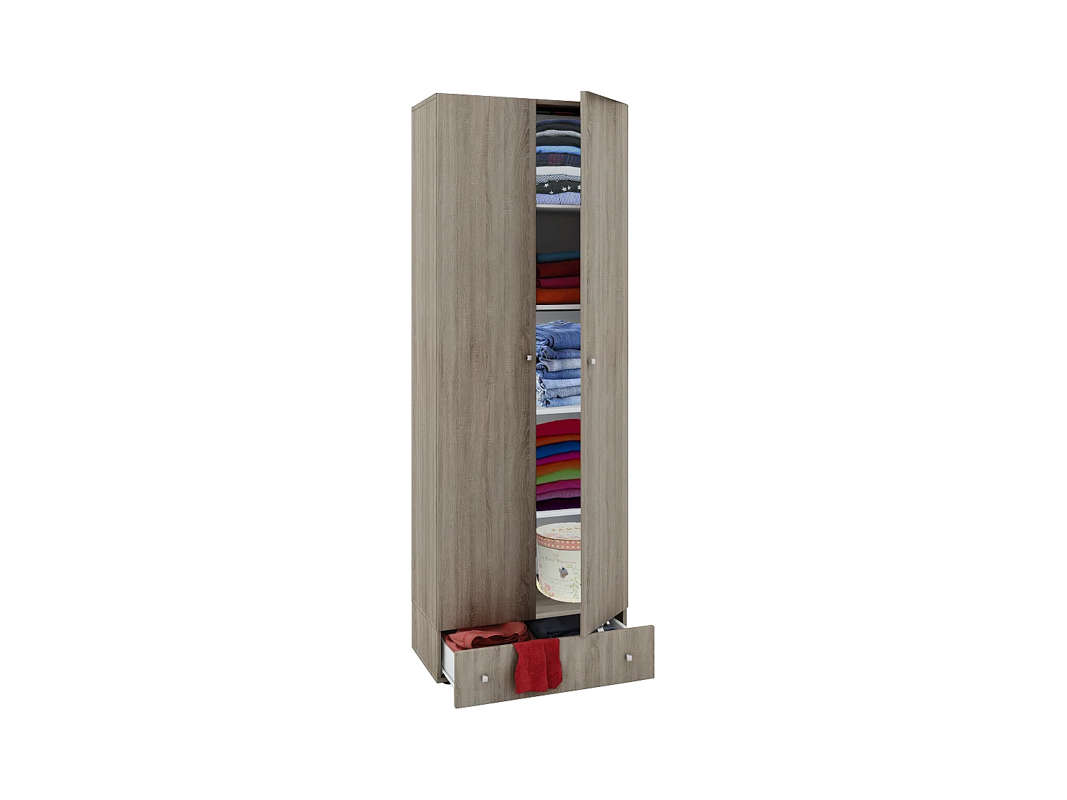 Wardrobe Vandol Sonoma Oak W. 70 x H. 196 x D. 40 cm
