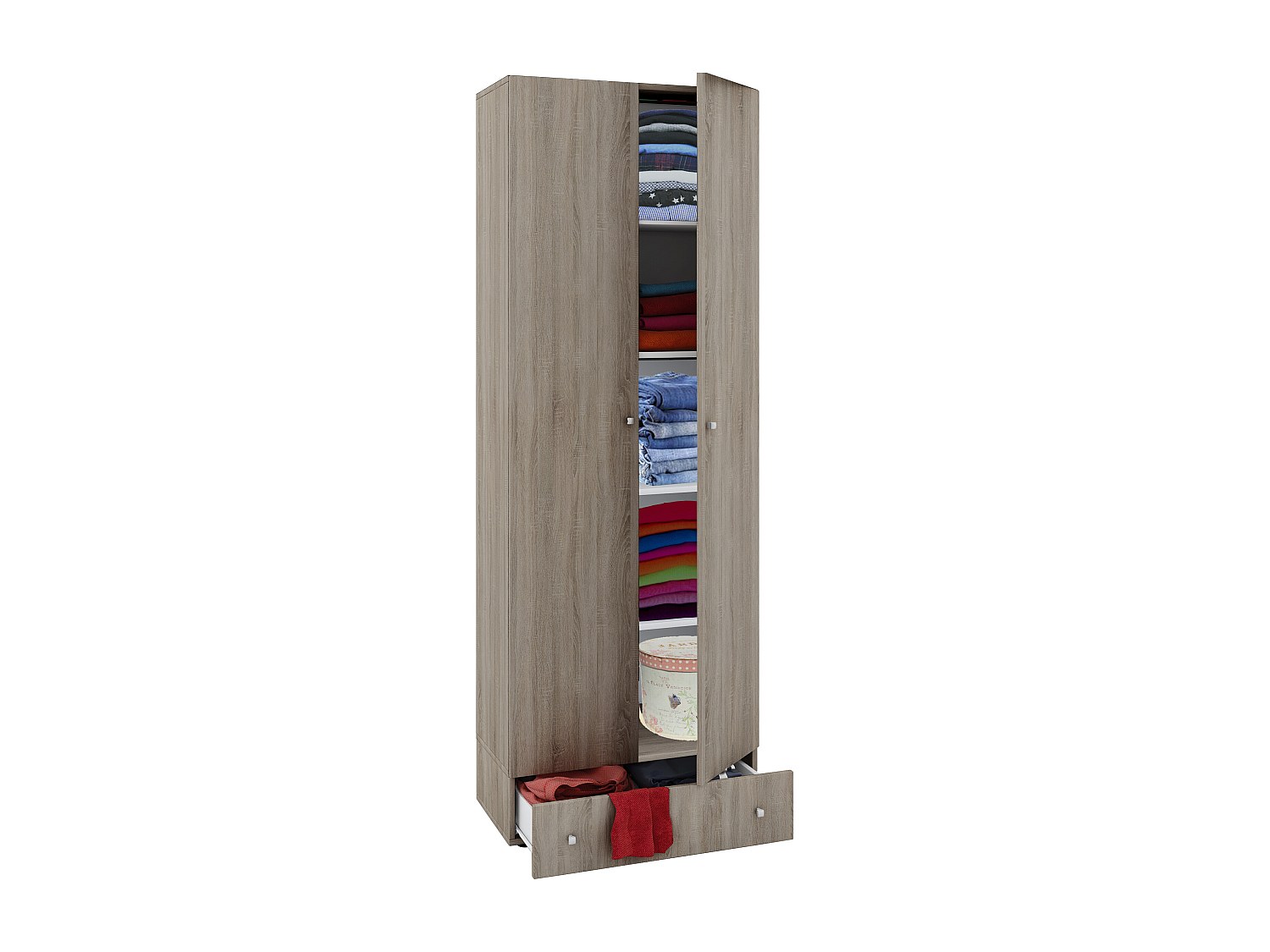 VCM Armoire en bois Armoire pour enfants Armoire Vandol Portes batt...