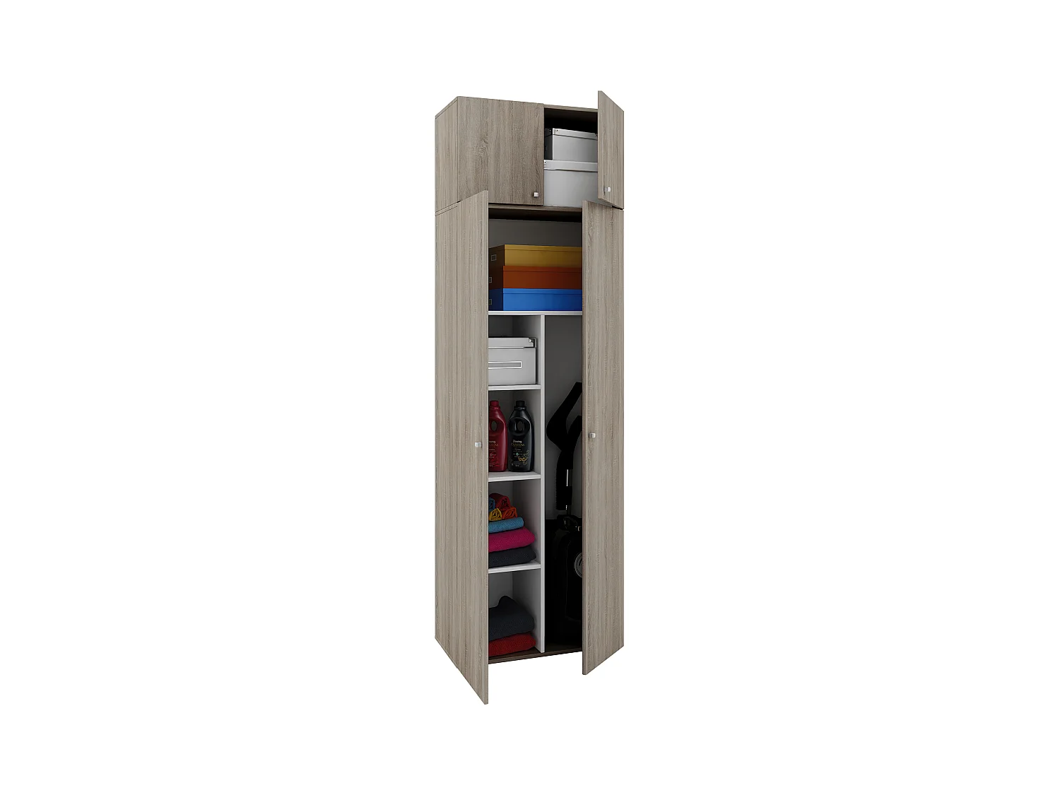 Multi-purpose cabinets Vandol Sonoma oak (Sägerau) W. 70 x H. 218 x D. 40 cm