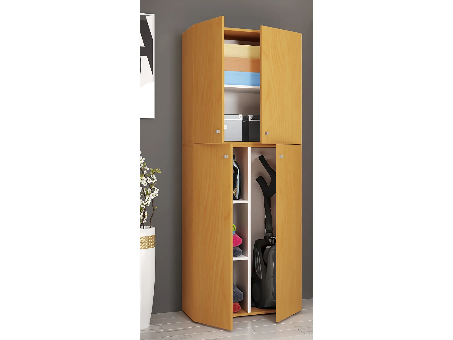 Multi-purpose cabinets Lona Book W. 70 x H. 184 x D. 40 cm