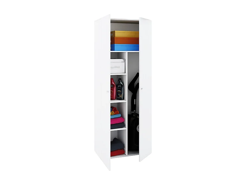 Multi-purpose cabinets Vandol White W. 70 x H. 178 x D. 40 cm