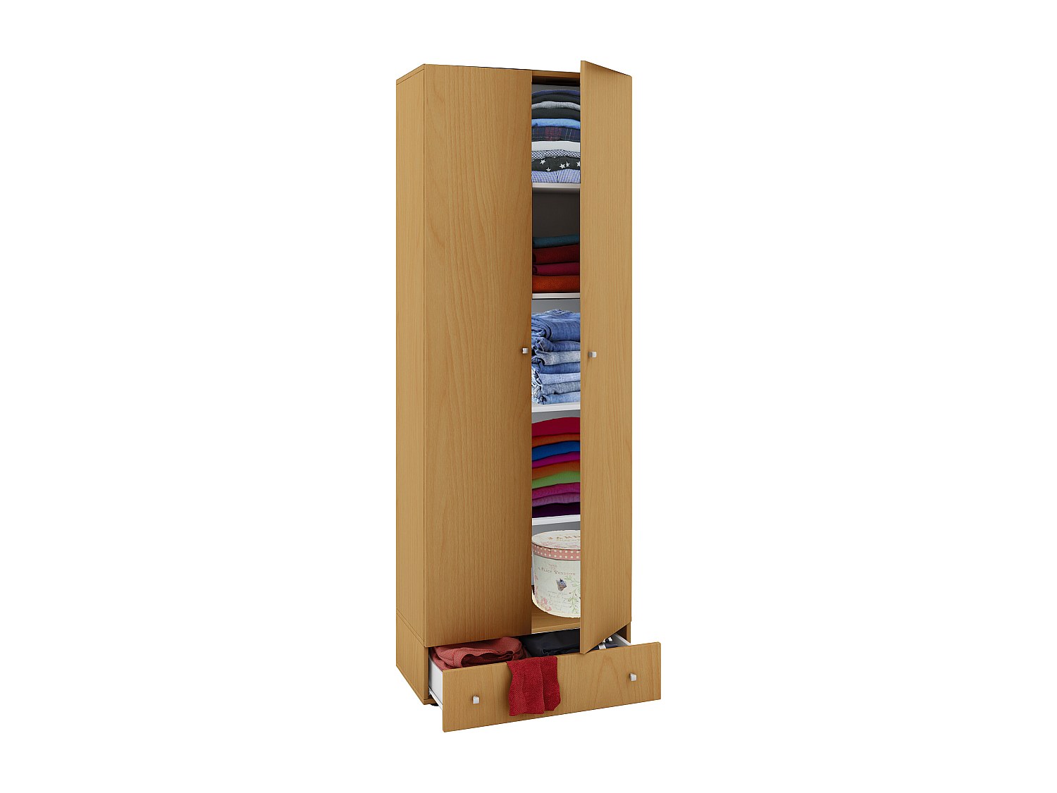 VCM Armoire en bois Armoire pour enfants Armoire Vandol Portes batt...
