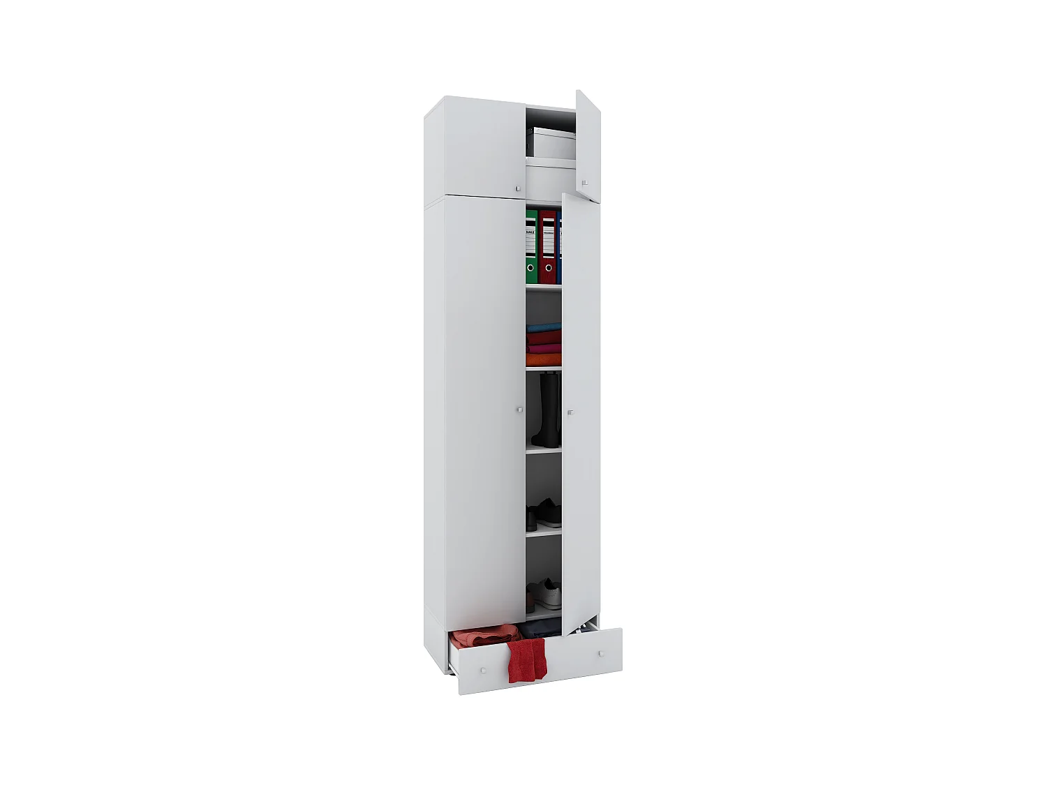Wardrobe Vandol White W. 70 x H. 238 x D. 40 cm
