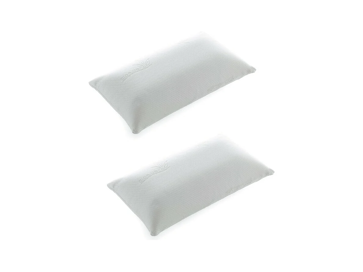 Oreiller Pack 2 viscoélastique thermovariable 75 cm