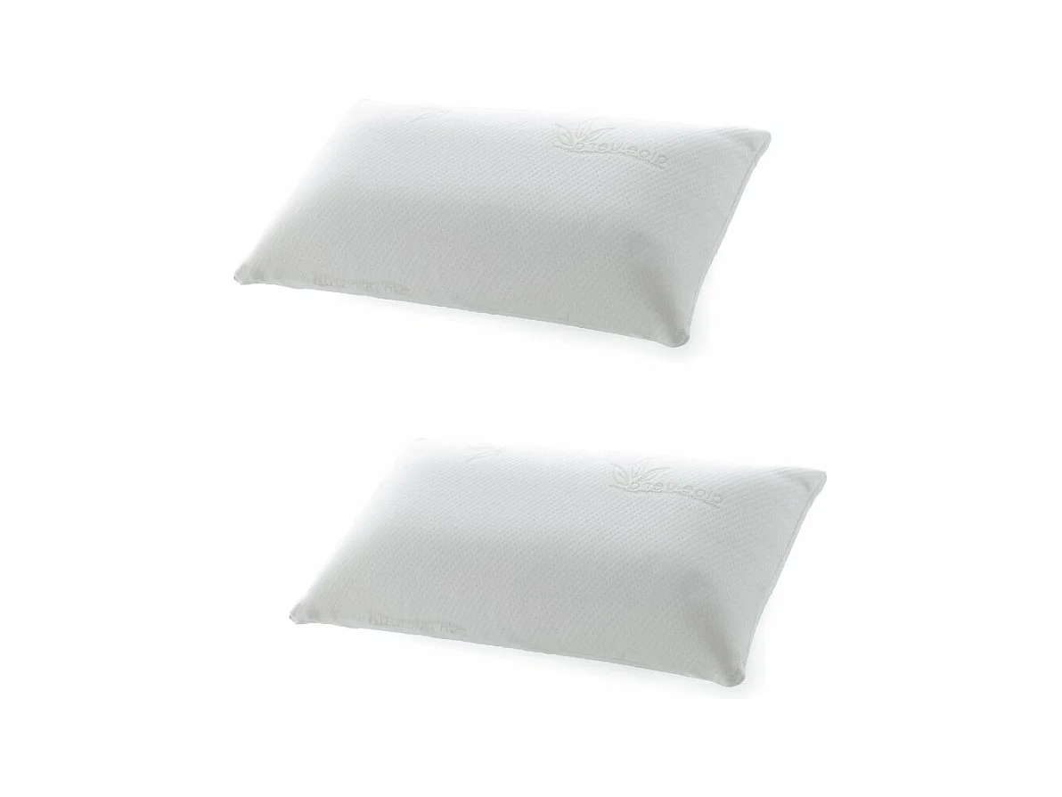 Oreillers Pack 2 viscoélastique thermovariable 70 cm