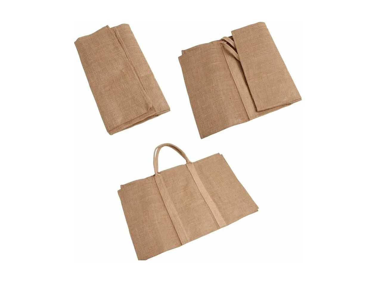 Sac à bûches en jute