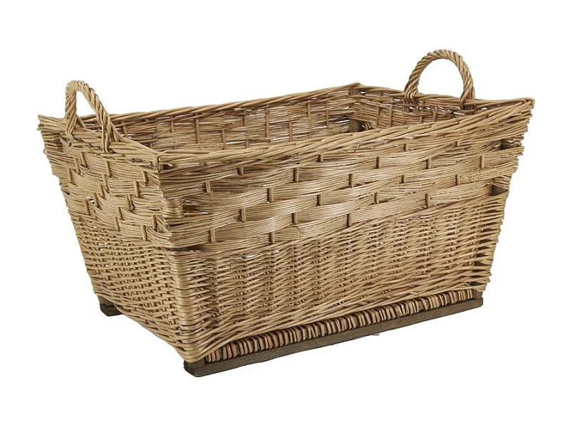 Corbeille rectangulaire en osier buff