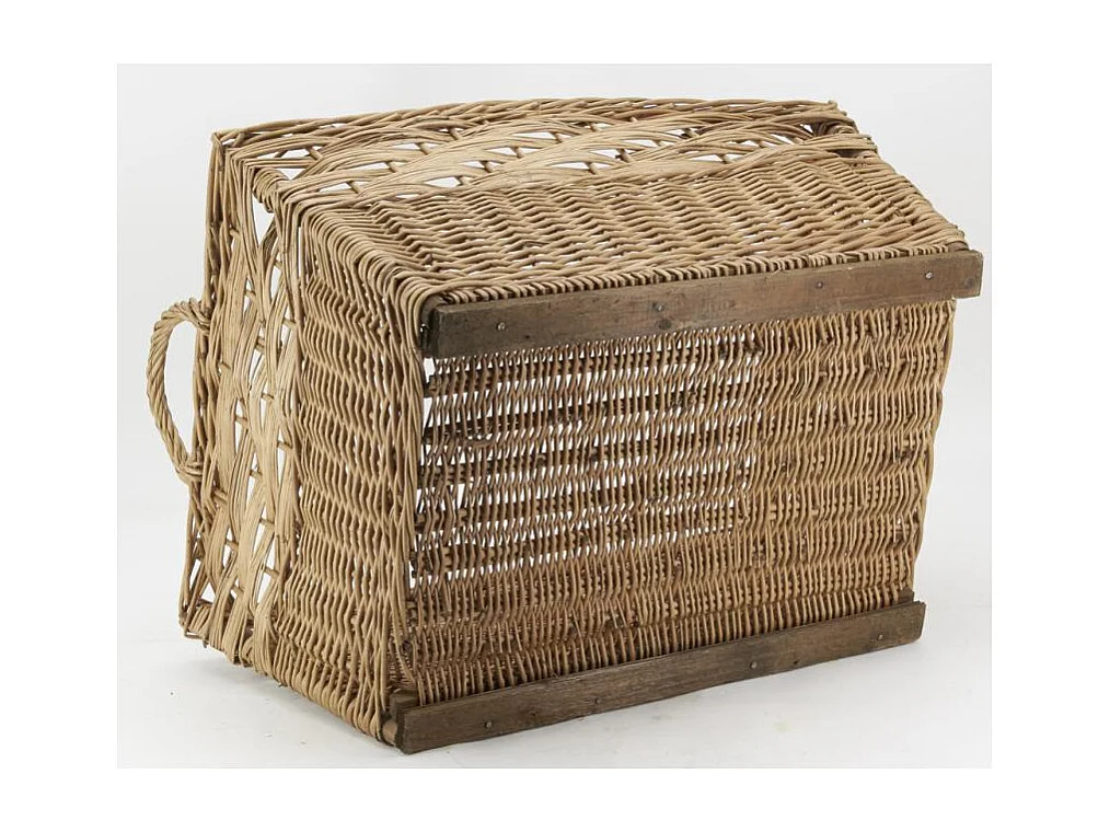 Corbeille rectangulaire en osier buff